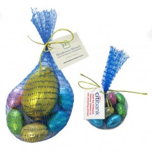 Mesh Bag with Tag with Easter Eggs